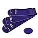 Leg Correction Belt Band - Purple Adjustable Leg Corrector Bandage to Correct O/X-Type Knock Knee Bowlegs 3 Pcs/Set (Size M)