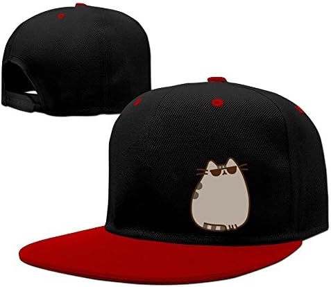 Sixskoo Men&amp;women Hat Pusheen The Cat Camping Cap Hat Adjustable Red