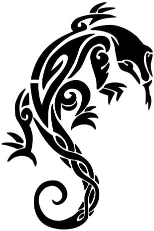 Mixed Media - LIZARD Monitor Tegus Tribal Design Reptile 8.5