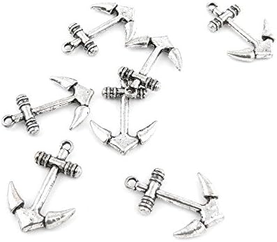 450 pcs Jewelry Making Charms Antique Ancient Silver Tone Findings Jewellery Charme Bulk Wholesale Supplies Supply 36510 Boat Anchor