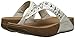 FitFlop Women's Biker Chic Flip Flop, Urban White, 8 M US
