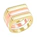 Stackable 10k Yellow Gold Custom Engravable Flat Top Signet Ring
