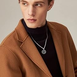 DOTBJ St Christopher Round Medal Necklace, 925