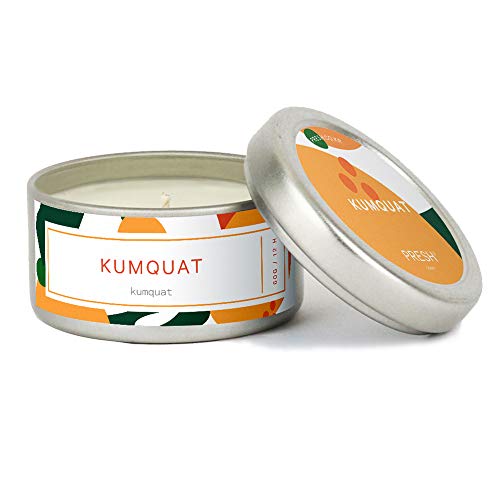 PRESH Scented Soy Candle Travel Tin 2.2 oz. (Kumquat)