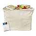OrganizerLogic Canvas Storage Basket - Large Storage Bin Baskets with Handles - Decorative Storage Containers in Beige Cotton- 17” x 13” x 13” Woven Fabric Bin