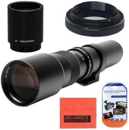 Amazon.com : High-Power 500mm/1000mm f/8 Manual Telephoto Lens for Sony