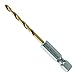 BOSCH TI2134IM 1-Piece 7/64 In. x 2-5/8 In. Titanium Nitride Coated Metal Drill Bit Impact Tough with Impact-Rated Hex Shank Ideal for Heavy-Gauge Carbon Steels, Light Gauge Metal, Hardwood