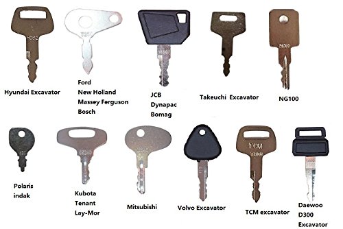 21 Keys Heavy Equipment Key Set / Construction Ignition Keys Set