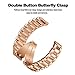 CAGOS Compatible Galaxy Watch 42mm Bands Sets, 20mm 2 Pack Stainless Steel Band+ Mesh Band Bracelet for Samsung Galaxy Watch 42mm /Ticwatch E/Garmin Vivoactive 3 Smartwatch - Rose Gold