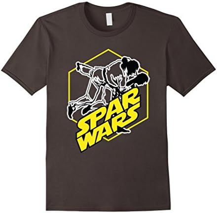Men's Spar Wars T-Shirt BJJ Brazilian Jiu Jitsu Geek Nerd Shirt Small Asphalt