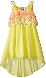 Pogo Club Little Girls' Printed Chiffon Popover Dress