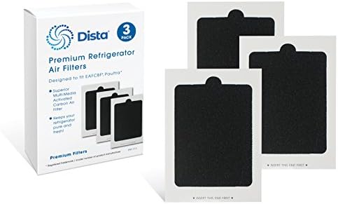 3-Pack - Dista Filter Refrigerator Air Filter Compatible with Part # PAULTRA &amp; Part # EAFCBF Air Filter.