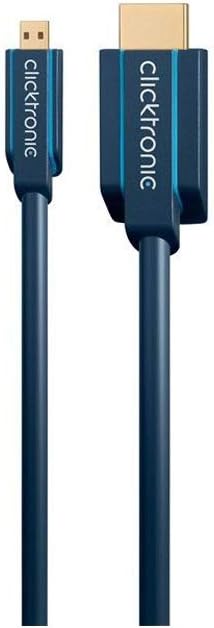 Clicktronic 70326 Casual Micro-HDMI Adapter Cable with Ethernet, 1m Length, Ral, 1.00 m - Image 5