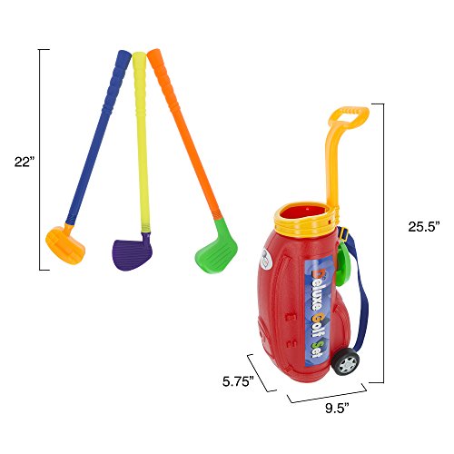 image for Toddler Toy Golf Play Set with Plastic Bag, 2 Clubs, 1 Putter, 4 Balls