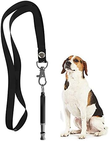 HEHUI Dog Whistle to Stop Barking, Adjustable Pitch Ultrasonic training tool Silent Bark Control for Dogs- Pack of 1 PCS Whistles with 1 Free Lanyard Strap