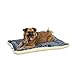 MidWest Homes for Pets QuietTime Reversible Paw Print Pet Bed, Soft Faux Fur & Fleece 36-Inch Crate Mat for Medium to Large Dogs, Machine Washable, Blue and Cream