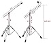 Topeakmart 2 Pack Boom Cymbal Stand Drum Hardware Percussion Double Braced Tripod Holder