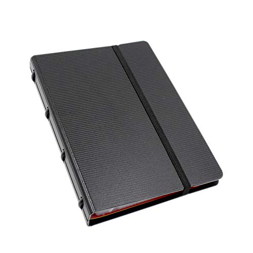 Eilova 4 Holes Binder Card Book Holder Name Card Organizer Storage Bag with 5 Colored Index Tabs(90 Card Slots, Hold up to 180 Sheet Cards)