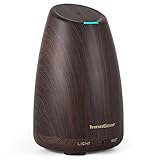 InnoGear 150ml Aromatherapy Essential Oil Diffuser Ultrasonic Portable Cool Mist Aroma Room Freshener with 7 Color LED Night Lights and Waterless Auto Shut-off Function, Dark