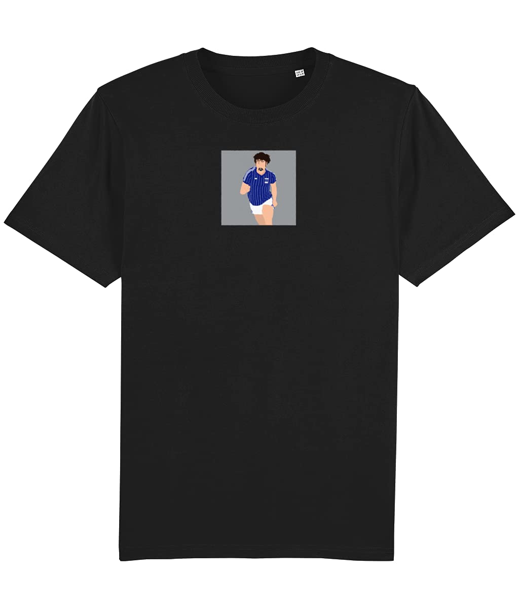 Ipswich Town - John Wark T-Shirt Football Black White Print Men's Boys Clothing Gift: Amazon.co 