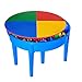 Kids 3-in-1 Multi Activity Table Set - 25 Pieces Jumbo Blocks Compatible Bricks Toy, Play Table Includes 2 Chair and Building Block Table with Storage