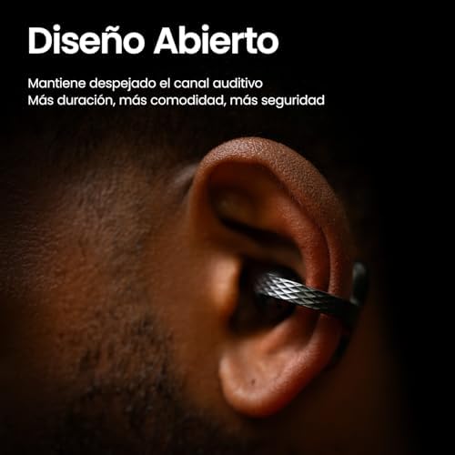 Auscultadores Amazfit Up OWS Bluetooth 5.3, Auscultadores sem fios abertos com controlo táctil fácil, Resistente à água IPX4, Redução de ruído de fundo AI