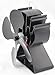 Boone Hearth Heat Powered 4 Black Blade Stove Fan From for Wood Stoves, FREE Stove Thermometer Included