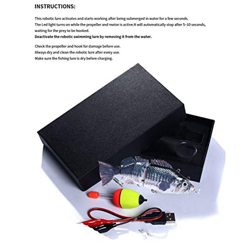 Kangmeile Elektrischer Angelköder, Angelköder Roboterschwimmen - Auto Electric Lure Bait Wobbler Für 4-teilige… – Bild 8