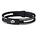 Phiten S-PRO Bracelet - Waterproof Sport Silicone Bracelet Wristband for Alternative Healing - Power Elastomer Zone - Black, 6.75 Inch