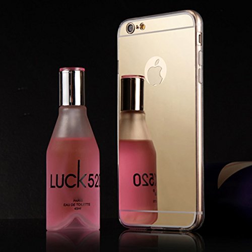 iPhone 6 Mirror Case, iPhone 6S Mirror case,YMCCOOL Luxury Mirror Back Shock-Absorption TPU Bumper Anti-Scratch Bright Reflection Protective Case for iPhone 6S /iPhone 6 4.7inch (Gold) - Thumbnail 3
