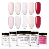 BORN PRETTY Dipping Dip Powder Acrylic Nail Art for Dipping Nail Starter kit French Nail Without Lamp Cure Manicure 5 Colors Set 2