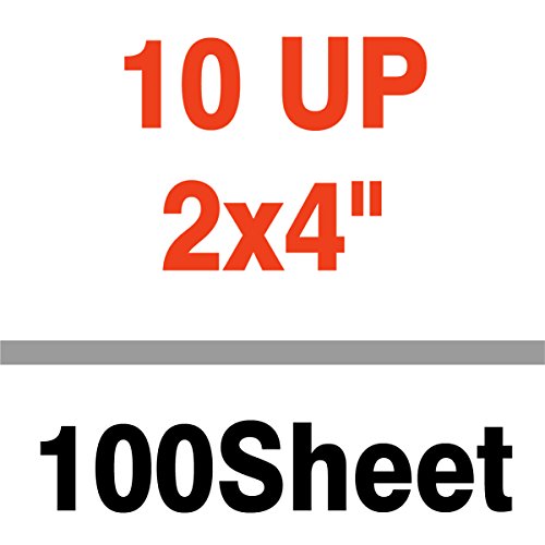 2x4 Labels Compatible With Inkjet and Laser Printers 10 Up Labels 2x4 inch Shipping and Address White Mailing Labels Work for UPS USPS FEDEX FBA SKU[100 Sheets 1000 Labels] LABEL&MORE