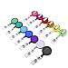 40 Pcs Colorful Retractable Badge Reels with 40 Pcs ID Card Holders for ID Badge Holder，Random Color