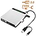 NOLYTH External DVD Drive USB 3.0 Type-C CD/DVD Burner with SD/TF/USB Ports, Portable DVD Play for Laptop Disk Drive Optical Drive CD ROM External Drive for Laptop Mac PC Windows MacBook Apple Desktop