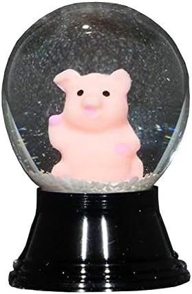 PR1157 Perzy Snowglobe-Mini Pig-1.5" H W x 1" D, Gray