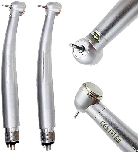 2pcs High Speed Air Tools LED Fiber Optic Hand Kits 4-Hole