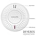 Lecoolife 2 Pack Smoke Detector Fire Alarm Built-in 10 Year Sealed Battery with Photoelectric Sensor