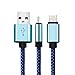 Lightning Cable , COOME [2-Pack] 3ft 6ft High Speed USB 2.0 Data Sync Nylon Braided Charging Wire Cord for iPhone 6/6s/5/5s iPad iPod Blue