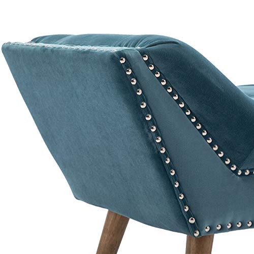 Kmax Upholstered Entryway Bench with Arms, Button Tufted Velvet Fabric Bedroom Bench with
