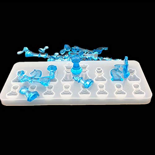 UV Resin Molds Silicone Molds for Chess Set for Adults Kids(Chess)