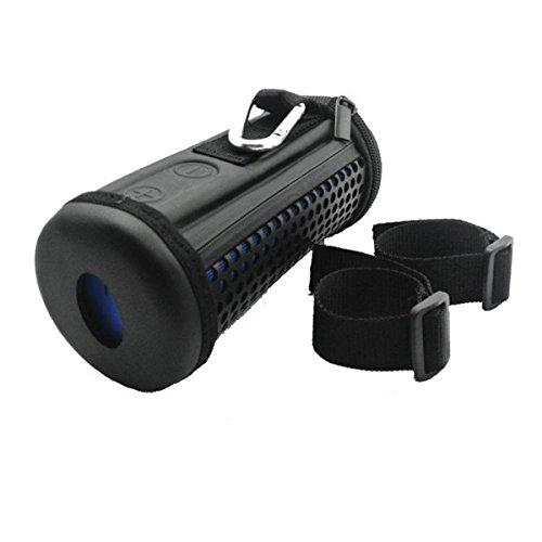 M2Cbridge Black PU Leather Case Travel Carry Bag Protective Skin Motor Bike Bicycle Mount Carabiner Clip For Logitech Ultimate Ears UE BOOM Wireless Bluetooth Speaker