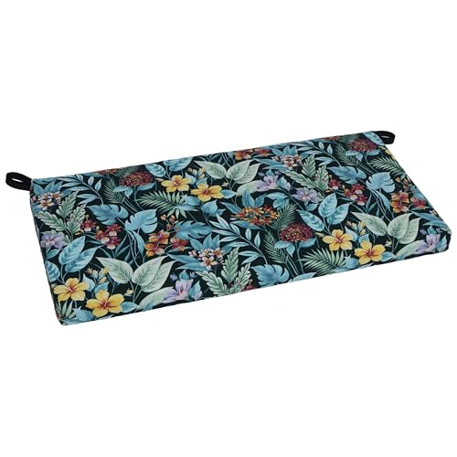 Blazing Needles Outdoor Loveseat/Bench Cushion, 45" x 19", Carena Teal, 1 Count
