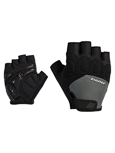 Ziener COLIT Guanti da ciclismo da uomo, traspiranti, ammortizzanti, grafite, nero, 6,5