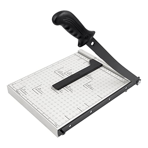 Photo 1 of Guillotine Paper Cutter, 12 Inch Heavy Duty Guillotine, 12 Sheet Capacity Stack Paper Trimmer with Safety Blade Lock, 12" Cutting Length and Paper Cutter Slicer for Office Home School