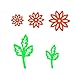 Whitelotous 5pcs Flower Leaves Cutting Dies Handmade DIY Stencils Template Embossing for Card Scrapbooking Craft