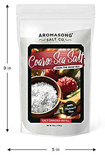 Aromasong 100% Natural Sea Salt, Coarse Grain, Large Bulk RESEALABLE Bag, 2.43 LBS, SUN DRIED from the Dead Sea… - Image 3