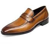 mens brown dress shoes amazon Carrucci Mens Brown Chestnut Whole Cut Oxford Leather Dress Shoes, 9