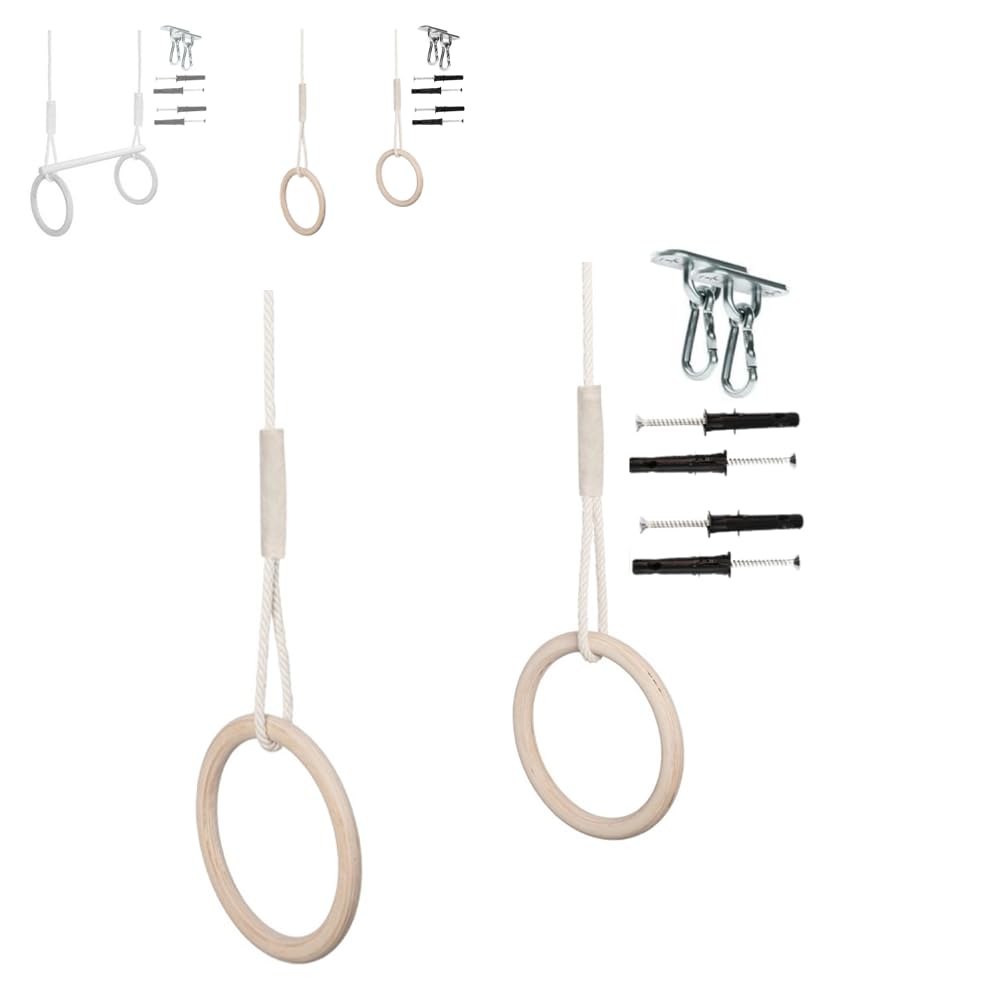 MAMOI® Trapeze bar baby swing, Indoor gymnastic rings, Monkey bars gorilla gym, Gymnastics pull up equipment for kids, Olympic rings and swings for calisthenics