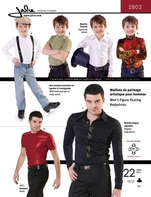 Men Figure Skating Costumes - Jalie Men's Figure Ice Skating Bodyshirt Shirt Costume Sewing Pattern