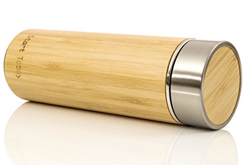 Start Today Stainless Steel Strainer Bamboo Travel Mug
